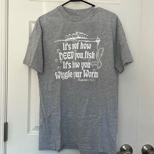 Men’s Size medium. “It’s not how deep you fat it’s how you wiggle your worm.